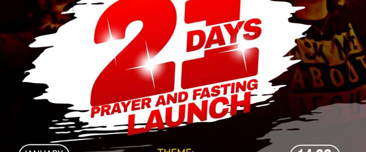 Flier showing date and venue of Gaborone Diocese prayer and fasting launch